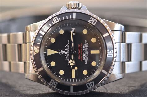 rolex sea dweller doppia scritta rossa mark|Minute Details: Rolex Double Red Sea.